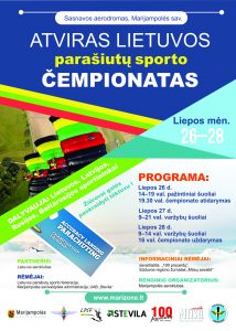 Atviras Lietuvos parašiutų sporto čempionatas, Liepos 26-29